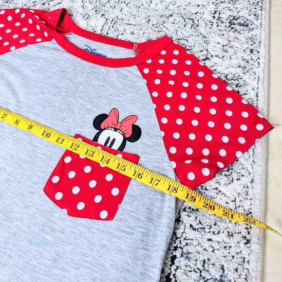⭐ Girls Minnie Mouse Polka Dot Pocket Tee⭐ - Picture 10 of 12